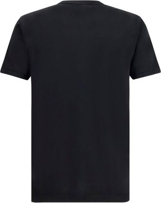 Dolce & Gabbana Logo-Plaque Cotton T-Shirt - Black
