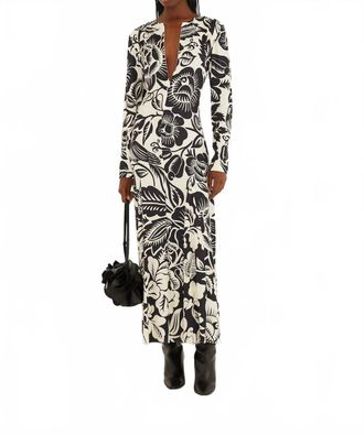 Farm Rio Cashews Maxi Dress In Off-White
