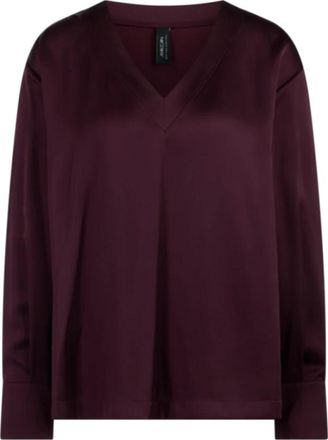 Marc Cain Blouse - Dames - Blouses - Paars - 3XL - Polyester - Overhemden