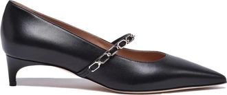 Malone Souliers Black Leather Womens Pumps