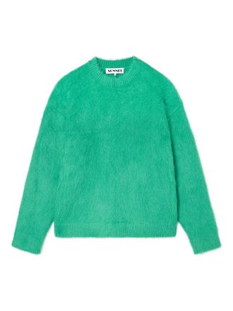 Sunnei brushed knitted sweater - Green
