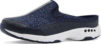 Easy Spirit Travelsparkle Womens Shoes Navy/Silver Knit : 8.5 WW (EE), Leather