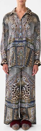 Camilla Long Sleeve Oversized Shirt In Istanbul Animalia