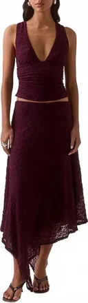Sovere Aaila Lace Top In Plum