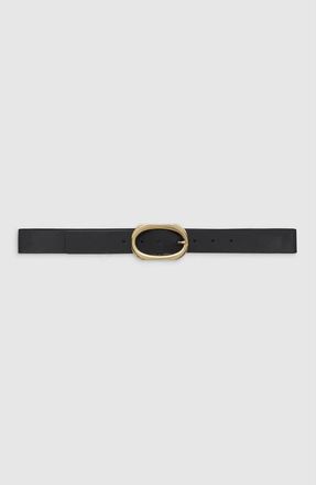 Anine Bing Signature Link Belt in Black /Gold at Nordstrom, Size X-Small