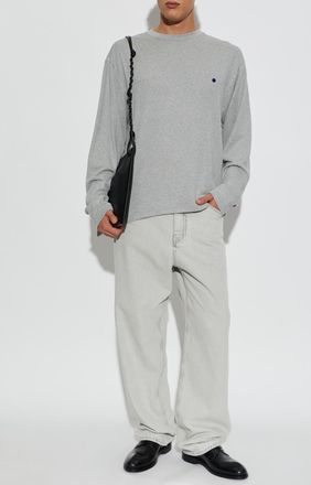Jil Sander Long Sleeve T-shirt, Mens, Grey