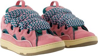Lanvin Womens Curb Sneakers Pink Synthetic
