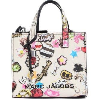 Marc Jacobs Sticker Mini Bold Grind Satchel Bag in White Multi at Nordstrom Rack