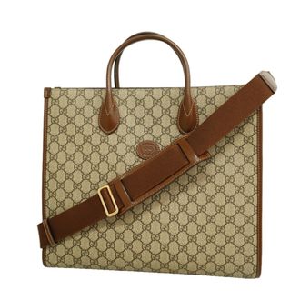 Gucci Brown Pvc Tote Bag (Pre-Owned)