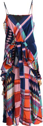 Diane Von F&uuml;rstenberg Diane Von Furstenberg Josie Sleeveless Midi Dress in Multicolor Silk