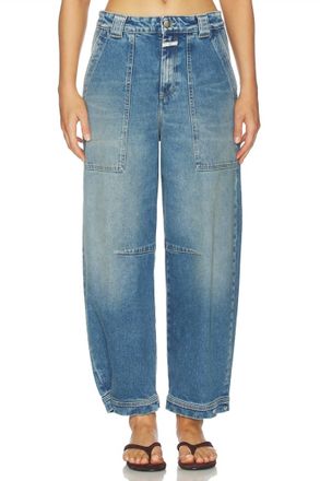 Closed Rhannon Barrel Jeans In Mid Blue