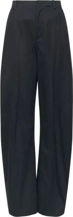 Maison Margiela Wide Broeken - Dames - Wijde Broeken - Zwart - 2XS - Katoen - Broeken