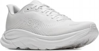 Hoka One One Womens Clifton 11 Wide Running Shoes In White / White
