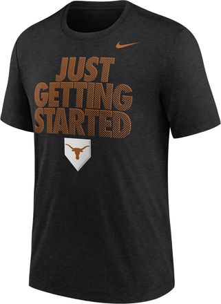 Nike Mens College (Texas Longhorns) Short-Sleeve Baseball T-Shirt in Black | M21372P966TXUN-BLK