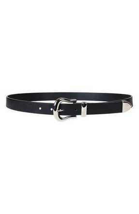 Linea Pelle Sculpted Faux Leather Belt in Black at Nordstrom Rack, Size X-Large