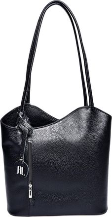 Anna Luchini Zwart Rundleer Tas