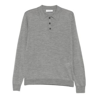 Lanvin Polo Cl&aacute;sico de Lana Merino - Tops - Hombre - Gris - M