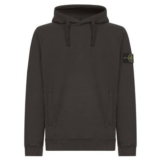 Stone Island Hoodies, male, Gray, Size: M Hooded Sweater Lead Grey Cotton