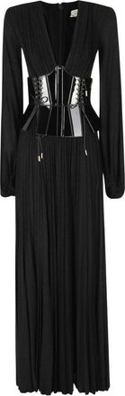 Elisabetta Franchi Dames, Jurken, Zwart, Maat: XS Viscose