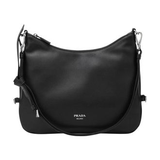 Prada Sacca Shoulder Bag - female - Prada - Shoulder Bags - Black - ONE SIZE - Bags