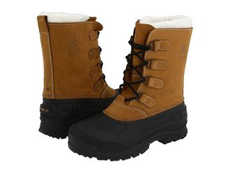kamik Alborg Mens Cold Weather Boots Tan : 10 D - Medium, Leather/Nubuck/Rubber