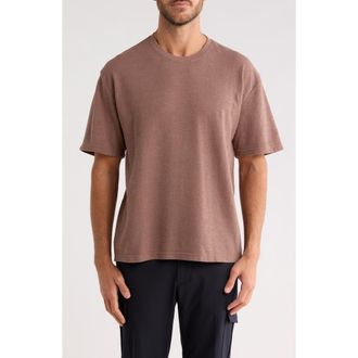 Lucky Brand Textured Boxy Knit T-Shirt in Deep Taupe at Nordstrom Rack, Size Xx-Large
