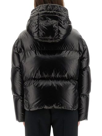 Fay Hooded Polyamide Down Jacket - Black