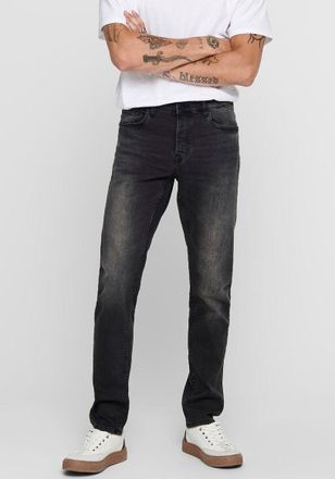 Only & Sons Slim-fit-Jeans ONLY & SONS ONSLOOM SLIM LBD 8263 AZG DNM NOOS, Herren, Gr. 28, L&auml;nge 32, grau, Denim/Jeans, Obermaterial: 99% Baumwolle, 1% Elasthan, 