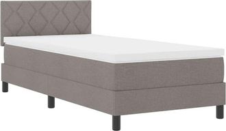 vidaXL Cama Box Spring Con Colch&oacute;n Con Colch&oacute;n Taup&eacute; 100 X 200 Cm Tela Vidaxl