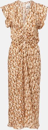 Isabel Marant Abito midi Lyndsay in jacquard arricciato