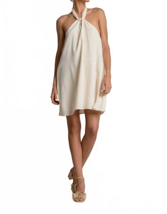 Elan Lucia Halter Dress In Off White