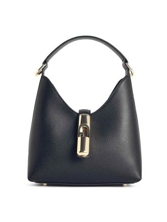 Furla Hobo Iride Mini Bag In Black Leather