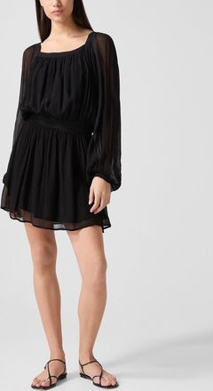 Vanessa Bruno Womens Genova sheer puff sleeves dress