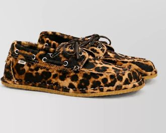 Ami leather boat shoes