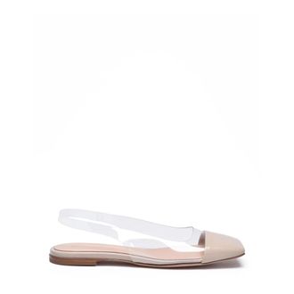 Gianvito Rossi Chanel Ballerina - Dames - Schoenen - Beige - Maat: 40 EU Leer