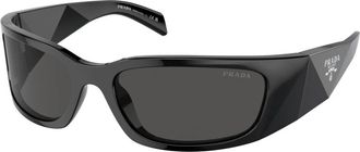 Prada Zonnebrillen - Heren - Zonnebrillen - Zwart - 60 MM - Accessoires