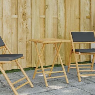 vidaXL Tavolo da Giardino Pieghevole 55x55x75 cm in Bamb&ugrave; - Vidaxl