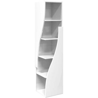 vidaXL Armario De Esquina Brillante 32x32x140cm Madera De Ingenier&iacute;a Vidaxl