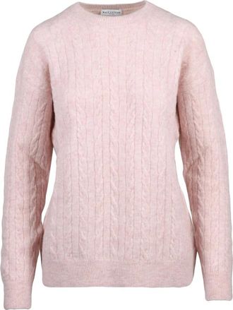Ballantyne Truien & Vesten, Dames, Roze, S, Wol, Pullover Intrecciato Girocollo