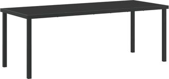 vidaXL vidaXL Garden Table Black 200 x 80 x 73 cm Solid Teak wood