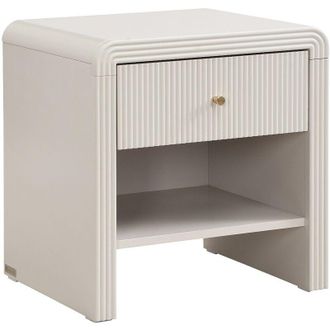 Vente-Unique Comodino con 1 cassetto e 1 nicchia MDF Beige e dorato - MIRENALO