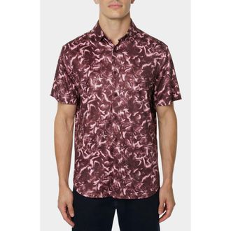 Robert Graham Abstract Print Button-Up Shirt in Burgundy at Nordstrom Rack, Size Xx-Large