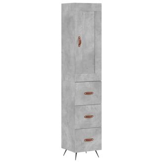 Berkfield Home Highboard Concrete Grey 34.5x34x180 cm Engineered Wood