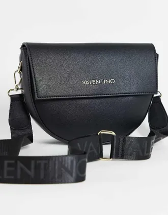 Valentino Bigs - Borsa a tracolla in stile bisaccia nera-Nero