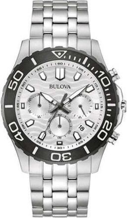 Bulova Chronograph White Dial Mens Watch 98B437