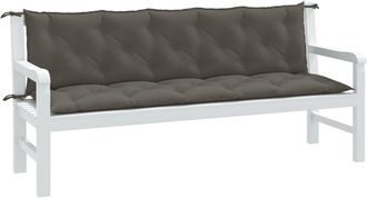 vidaXL Vidaxl - Cojines Banco Jard&iacute;n 2 Uds Tela Gris Oscuro Melange 180x50x7 Cm