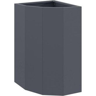 vidaXL Macetero De Esquina Antracita 30 X 30 X 50 Cm Acero Vidaxl