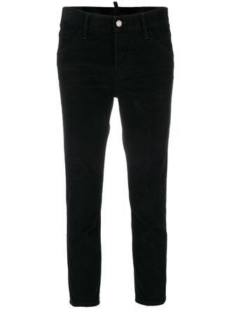 Dsquared2 distressed corduroy trousers - Zwart