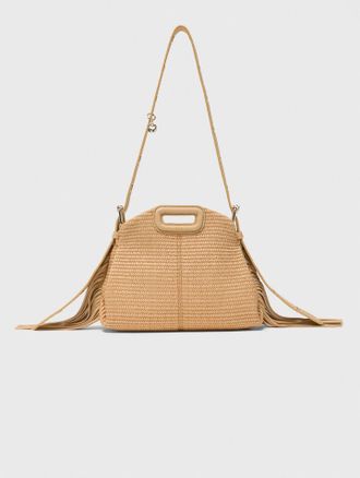 Maje Raffia Effect Miss M Mini Bag - Beige - Maje