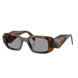 Prada Sunglasses, unisex, Brown, Size: 49 MM Rectangular Acetate Sunglasses